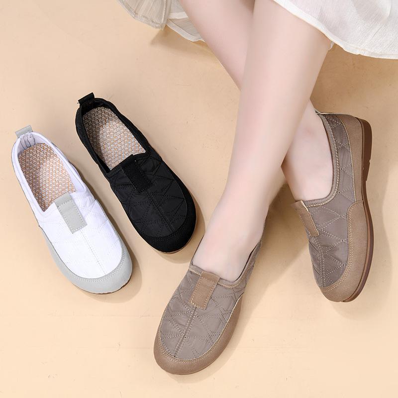 Retro Style Doudou Shoes 2025 Spring and Autumn New Fashion Casual Single Shoes Women's Soft Sole Not Tired Mother Shoes