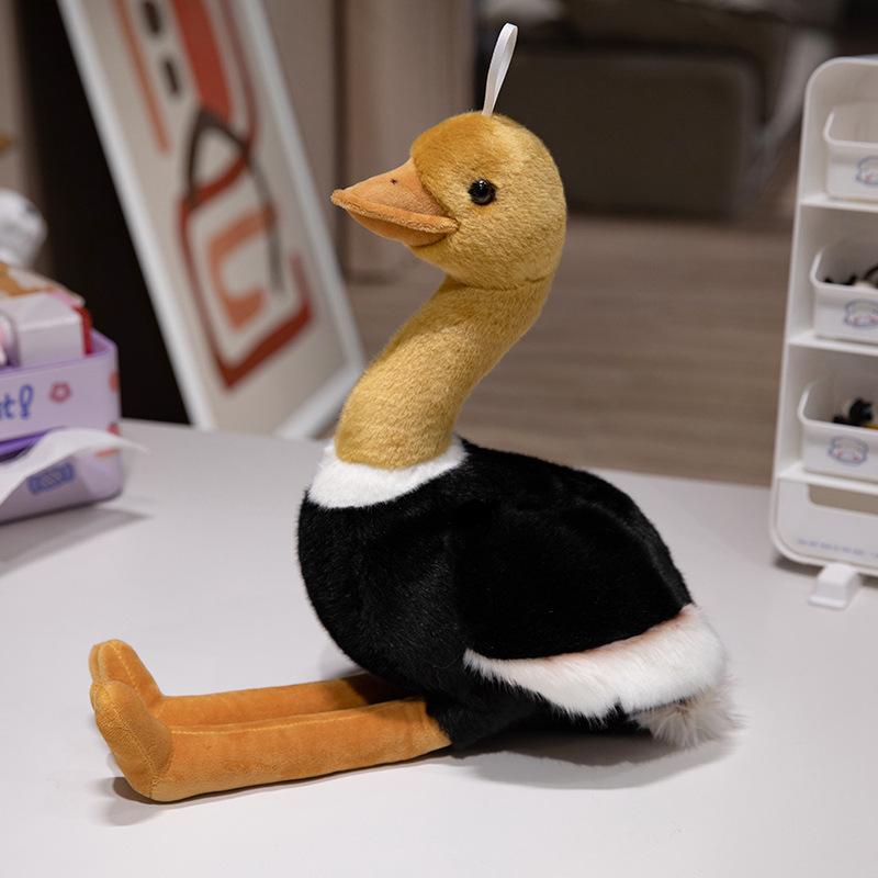 Zoo Souvenir Gift Plush Bird Toys - Swan Ostrich Pelican Stuffed Animals, Realistic Cute Animal Dolls for Kids