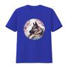 German Shepherd Dog Cherry Blossom T Shirt Perfect GSD Japan for Lovers Vintage Washed Casual Designer Clothes Soft Homme