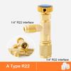 R410a R22 Refrigeration Tool Air conditioning Safety Valve Adapter Fitting 1/4" 5/16" Inch Male/Famale Charging Hose Valve