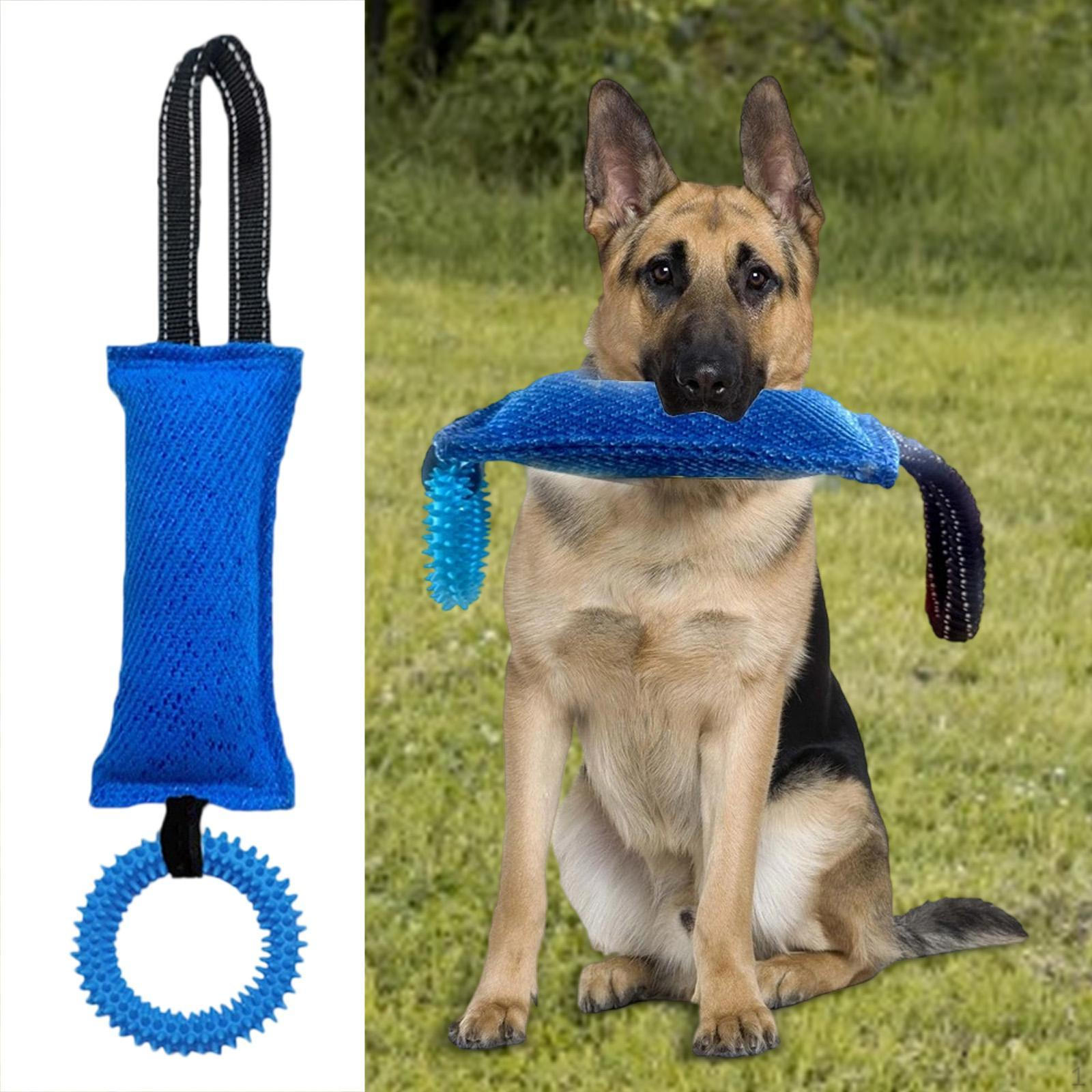 

Dog Bite Tug Toy for of Lightweight Interactive Play Tough Pillow Puppy Pet синий