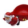 Christmas Sculpture Santa Claus Statue with Storage Bowl Ornament Candy Tray Gift Key Holder for
