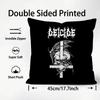 DDEICIDE Band Cushion Cover Plush Fabric Soft DoubleSided Printed Sofa Warm Winter Home Child Gift Pillow Case