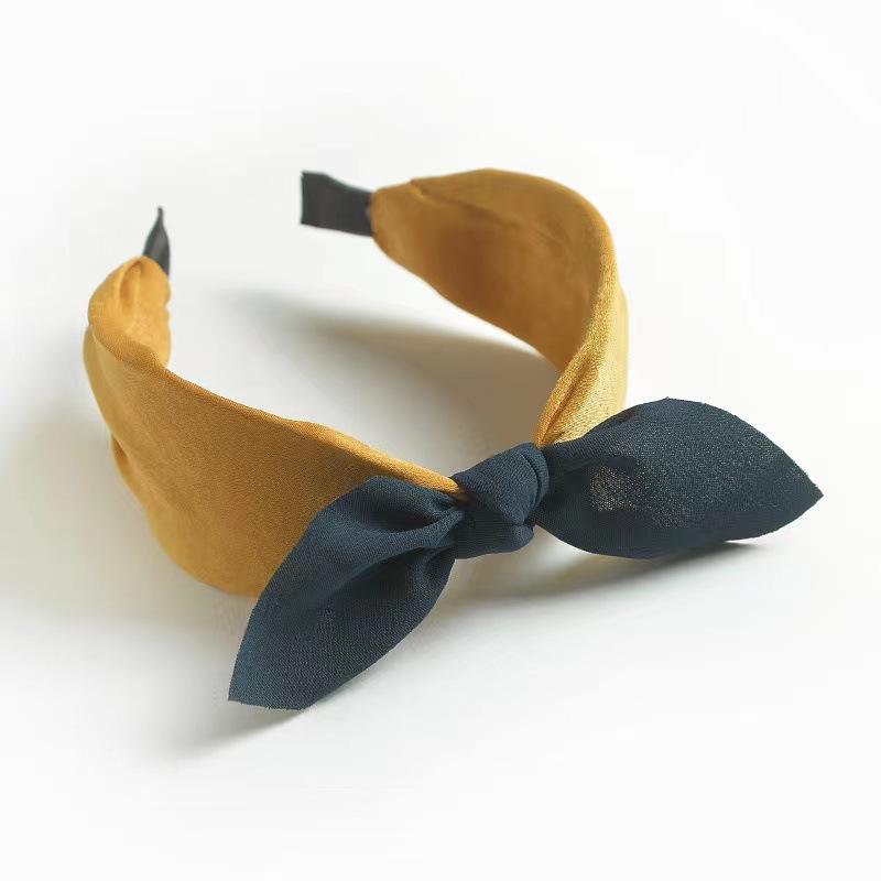 Nieuwe Retro Hoofdband Strik Brede Rand Haarband Etnische Hoofddeksels Dames Haaraccessoires
