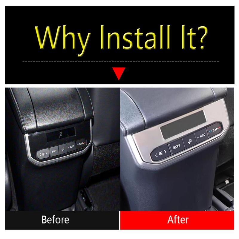 Car Rear Air AC Conditioning Control Adjustment Panel Decoration Cover Trim Fit For Toyota Highlander / Kluger XU70  - 2025