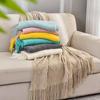 1 Piece Blanket Large Knitted Leisure Hotel Decor Bed End Towel Comfortable Bedspread Soft Blanket Sofa Cover Tassel Shawl