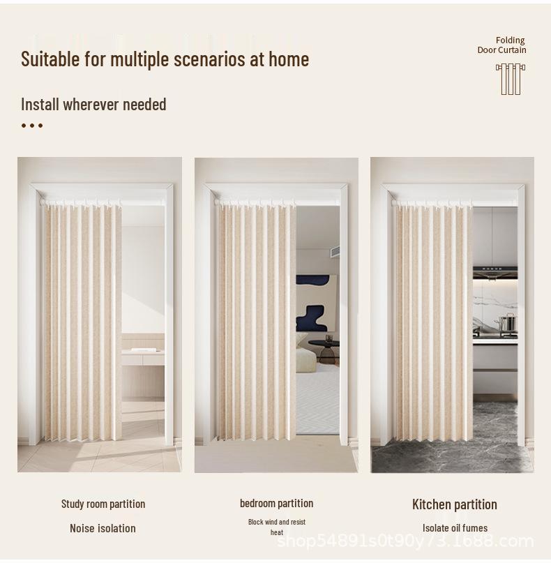 Tenda divisoria impermeabile per doccia e WC da bagno senza foratura