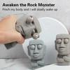 1Pc Slowly Rebounds Moai Statue Squeeze Eyes Interested Expression Relaxes Stress Children'S Gift Stone Man Releases Stress Toy