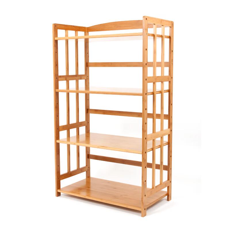 Miling Mid-Century Nanmu Bamboo 4-Tier Storage Shelf