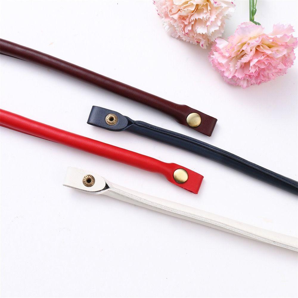 2Pcs Fashion PU Leather Shoulder Bag Strap Detachable Replacement Bag Handles Solid Color Clasp Bag Belt Bag Accessories