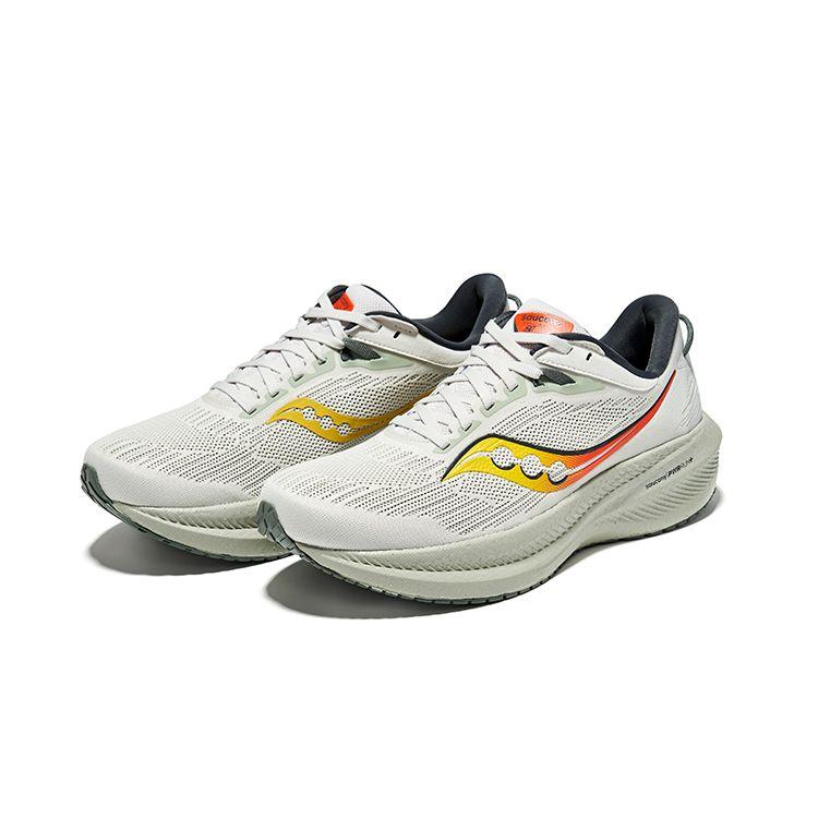 Saucony Triumph 21 Cushioning Comfortable Breathable Low-Top Running Shoes Men sneaker Gray Green S20882-111