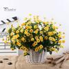 Artificial Flower 1 Bunch Realistic Looking Easy Care Faux Silk Fake Cloth Simulation Chinese Rose DIY Vase Arrange Flowers Home Decor Bouquet