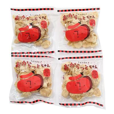 Gluten-free Okara Snack Okaratchan Spicy Flavor (4 Bags) Sweets Assortment Okashi No March (4545632001606x4k)
