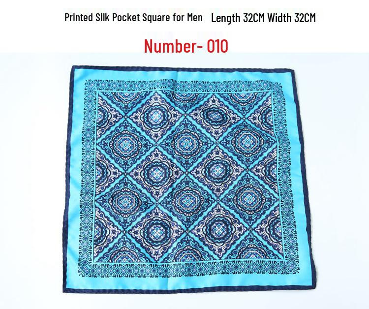 Men's Retro Wedding Pocket Square - Groom & Best Man Viscose Handkerchief Scarf