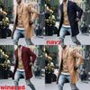 Elegant Men's Lapel Coat Trench Coat With Classic Notched Lapel And Button Up Closure