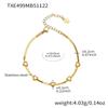 18K Gold-Plated Heart Zircon Bow Pendant Necklace & Bracelet Jewelry Set