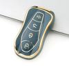 Gold Edge Keyless Protector for Geely Tugella Azkarra FY11 Atlas Pro New Emgrand GS X6 SUV EC7 TPU Car Remote Key Cover Case Shell Fob