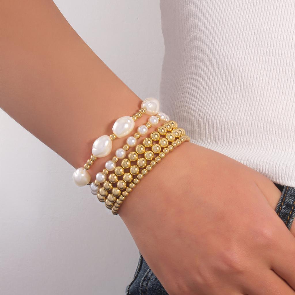 Hot-selling Pearl Set Bracelet Rice Beads Beaded Simple Personality Hand-woven Fashion Bracelet