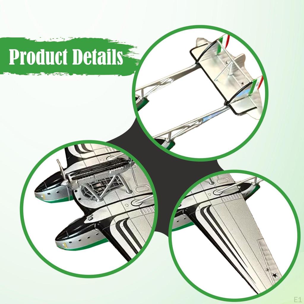 1/144 Diecast Aircraft Model Enthusiasts Collection Home Decor Metal Airplane Seaplane for Bedroom