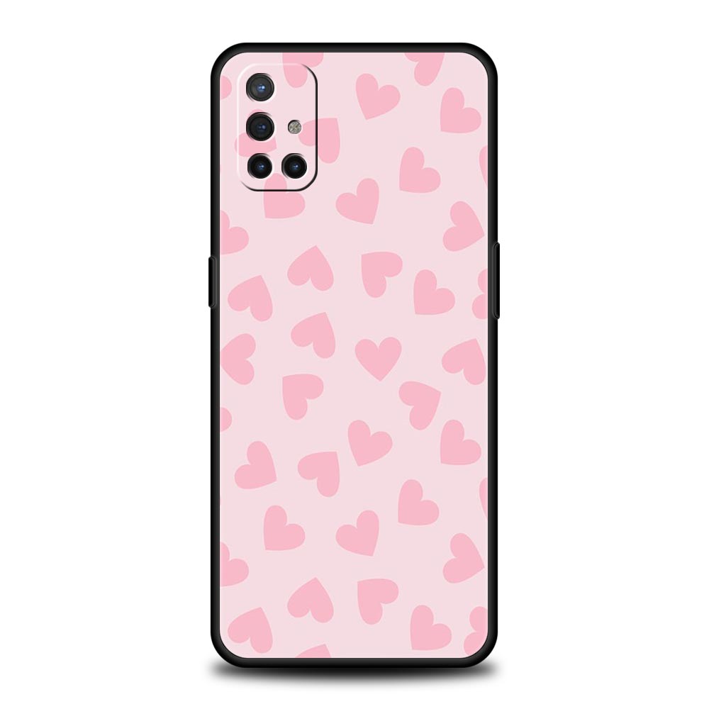 Gold Pink Rose Glitter Hearts Phone Case For OnePlus 10 9 Pro 9T 10R 9R 9RT 8T 8 7 6T 7T Nord 2T CE 2 5G N200 N10 N100 Cover