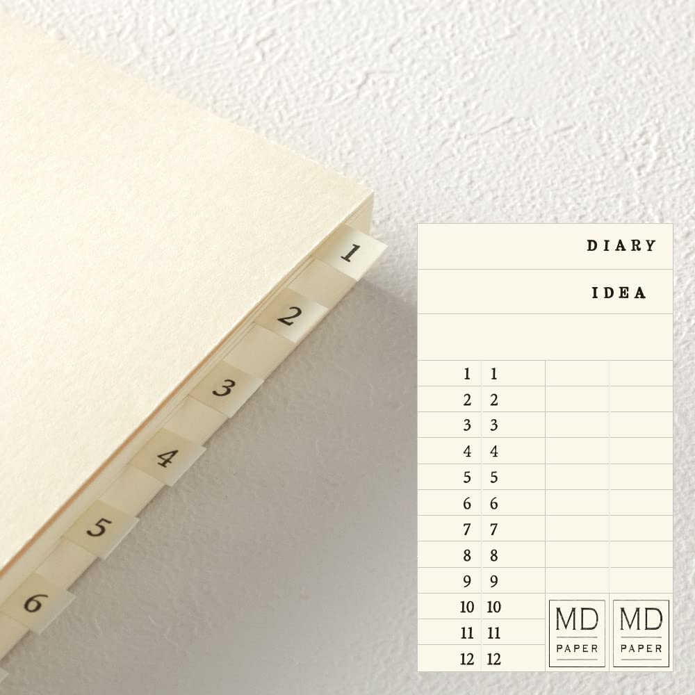 DESIGNPHIL MIDORI MD Notebook Journal, A5, 1 Page Per Day, Dot Grid A, 15313006