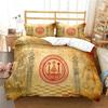 Masonic Freemason Illuminati  Bed Ensemble Boys Girls Twin Size Queen Dimension Size Bedspread Cover Pillowcase Bed Kids Adult