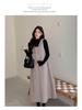 Maternity Fashion: Korean Loose Woolen Overall Skirt & Sweater Set for Autumn/Winter