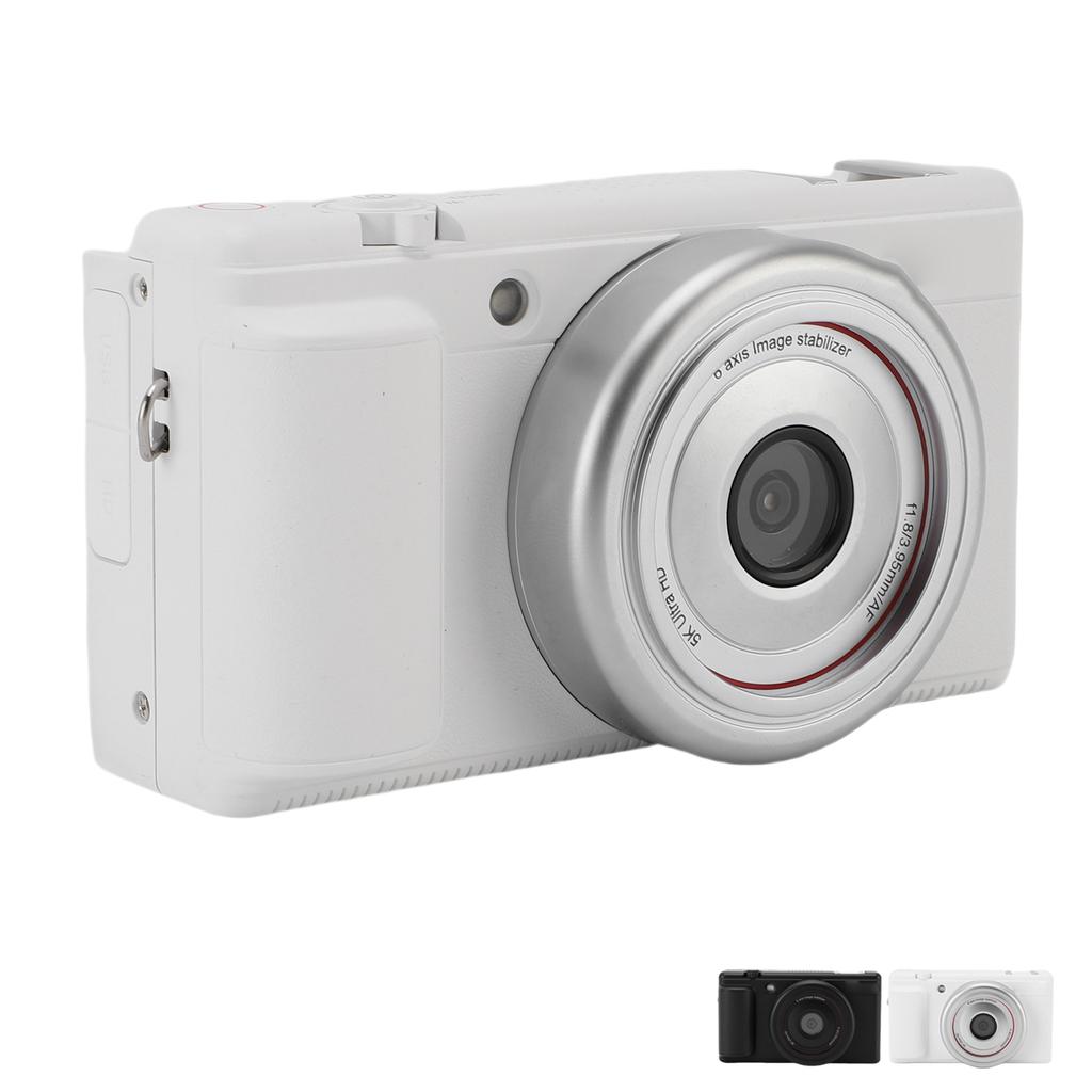 Vlog Camera 2.8 Inch Color Flip Screen Autofocus 80M Photo 5K30fps Video 16x Digital Zoom F1.8 Large