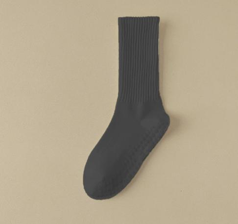 High Quality Spring Women Cotton Medium Non-Slip Silicone Indoor Fitness Pilates Yoga Breathable Knitted Sports Socks Crew