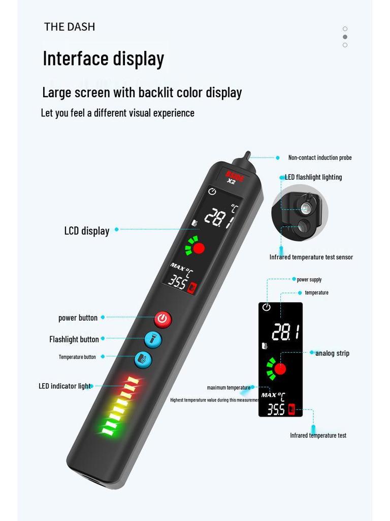 BSIDE Aimers X2 Smart Infrared Thermometer & Multimeter with Induction Electric Pen