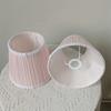 Wall Lamp Shade Pink DIY Handmade Bedside Table Lamp Shade E27 Fabric Brocade Crinkle Lampshade for Princess Girl Bedroom