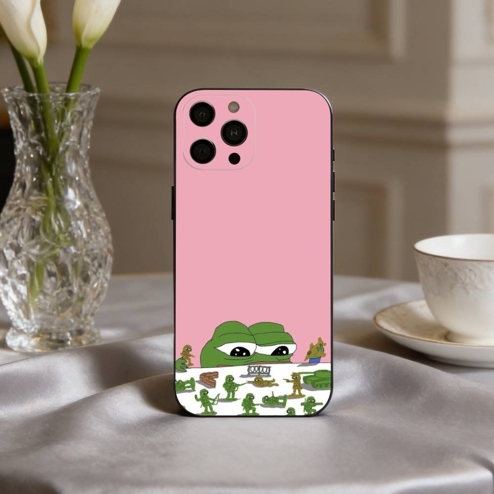 Funny P-Pepe the F-Frog  Phone Case For iPhone 17pro, 16,15,14,13,12,11 X XR Plus,Others Soft Black Cover