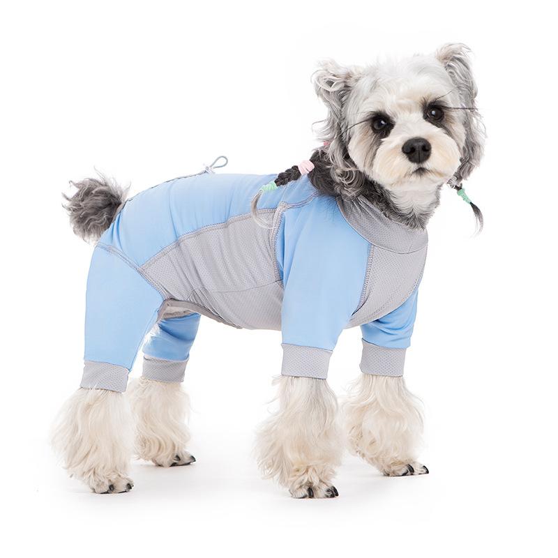 

Schnauzer Clothes Summer Dog Jumpsuit Poodle Bichon Welsh Corgi Shiba Inu Dog Clothing Pet Apparel Sun Protection Cosume S синій
