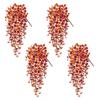 1/2/3/4Pcs Fall Hanging Artificial Violet Flower UV Resistant Realistic Fake Flower Wedding Party Indoor Outdoor Garden Wall Hanging Faux Flower