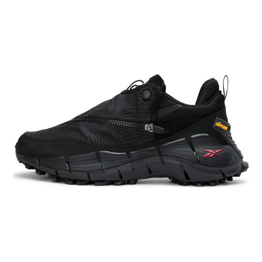 Spyder x Reebok Zig Kinetica Abrasion Resistant Low top Trail Running City Commute Running Shoes Unisex Black Sneakers 100245915