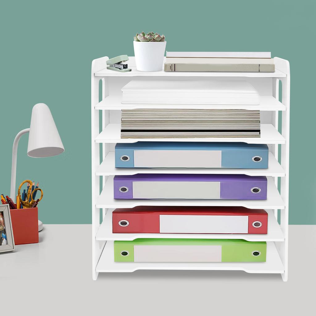 A4 Paper Desktop Storage Rack Office Paper Organiser Desktop File Holder Desk Letter Tray Multilayer Space-Saving Storage
