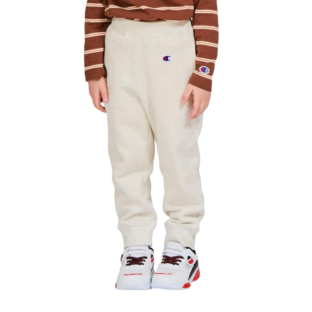 Champion French COTTON One Point 160 Kids' Pants, 100% Cotton, Terry, USA, Logo, Embroidered, Sweatpants, Basic, CK-Y201, Oatmeal,