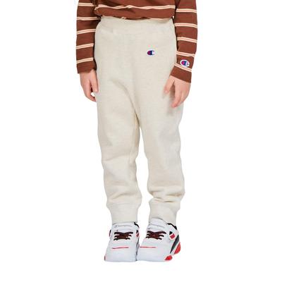Champion French COTTON One Point 160 Kids' Pants, 100% Cotton, Terry, USA, Logo, Embroidered, Sweatpants, Basic, CK-Y201, Oatmeal,