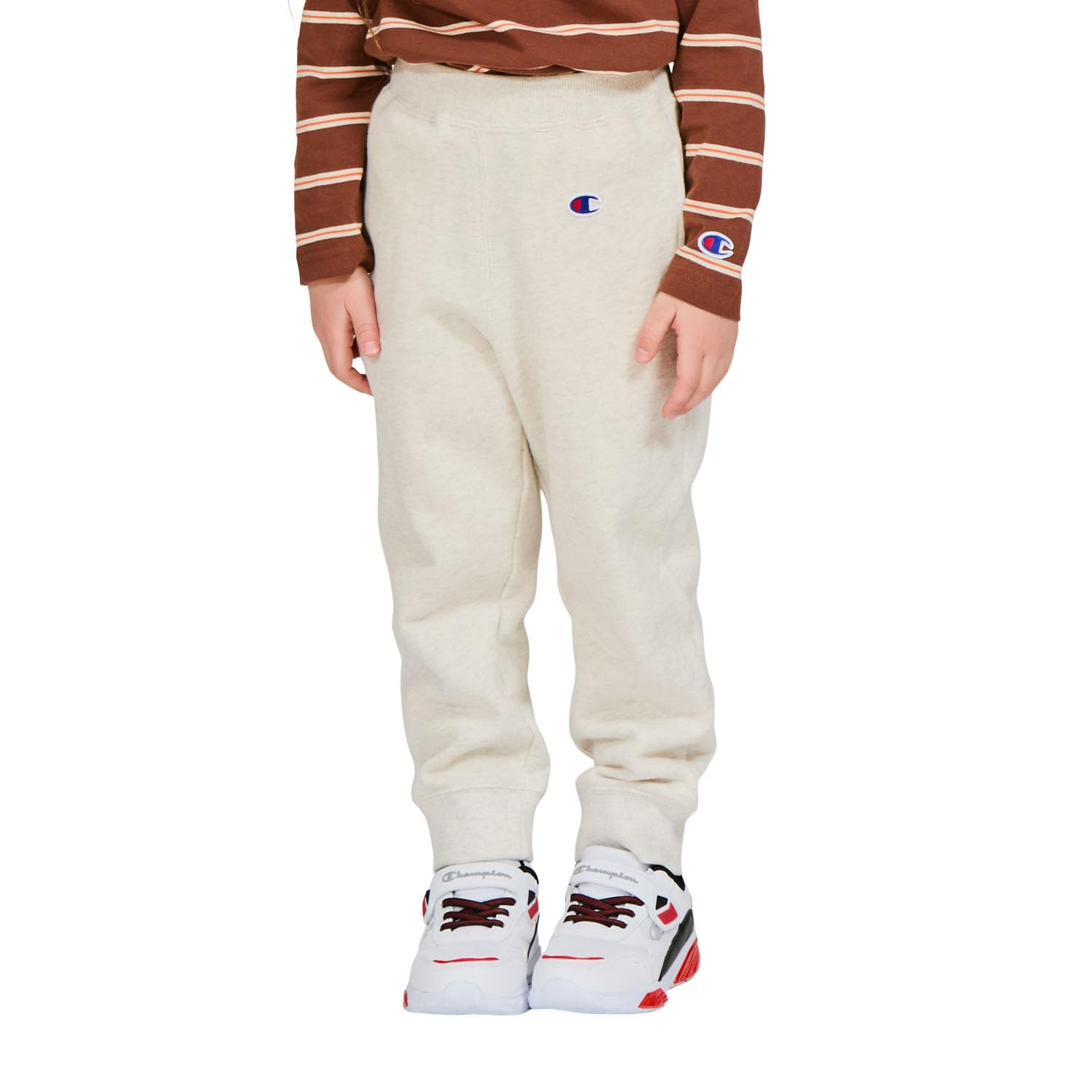 

Champion Французский ХЛОПОК One Point 160 Детские Брюки, 100% Хлопок, Махровый, США, Логотип, Вышитый, Спортивные штаны, Базовый, CK-Y201, Овсянка,