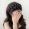 Women's Korean Lace Rhinestone Mesh Headband - Non-Slip, Face-Slimming, High-Top Design.