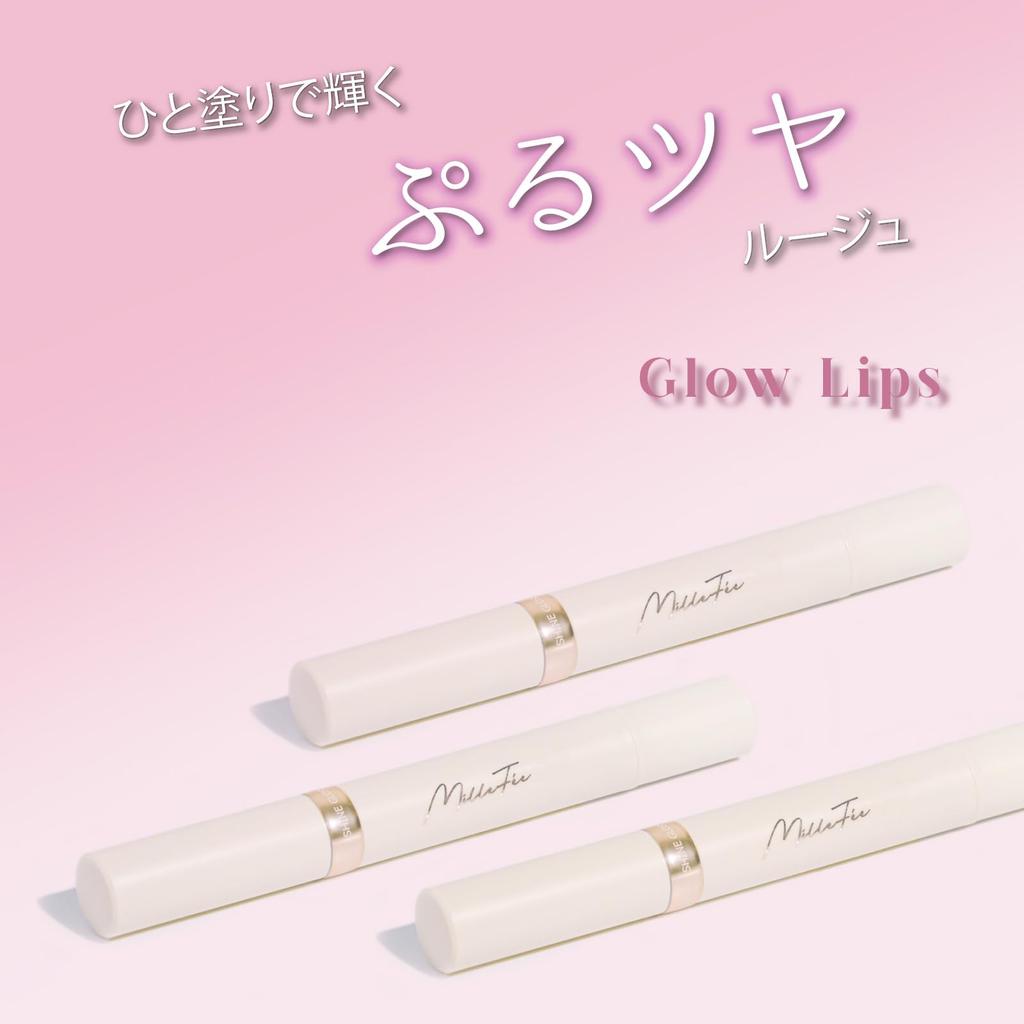 MilleFee Glow Lips Modern Lipstick Highly Shimmering (03 Red) - Shiny, Moisturizing, Long-lasting, Moisturizing,