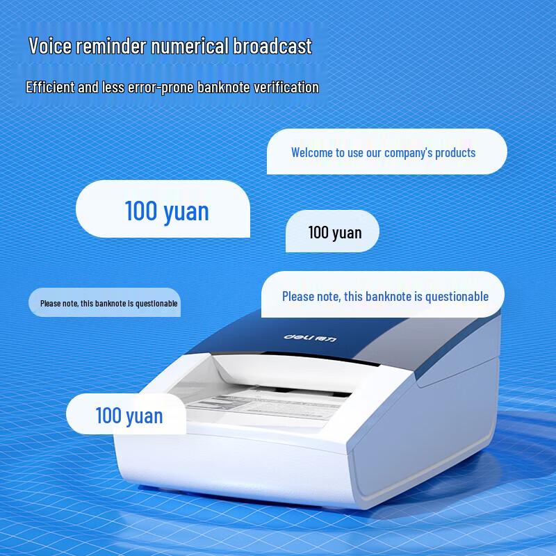 Deli Portable Smart Banknote Detector CN plug (adapter included)
