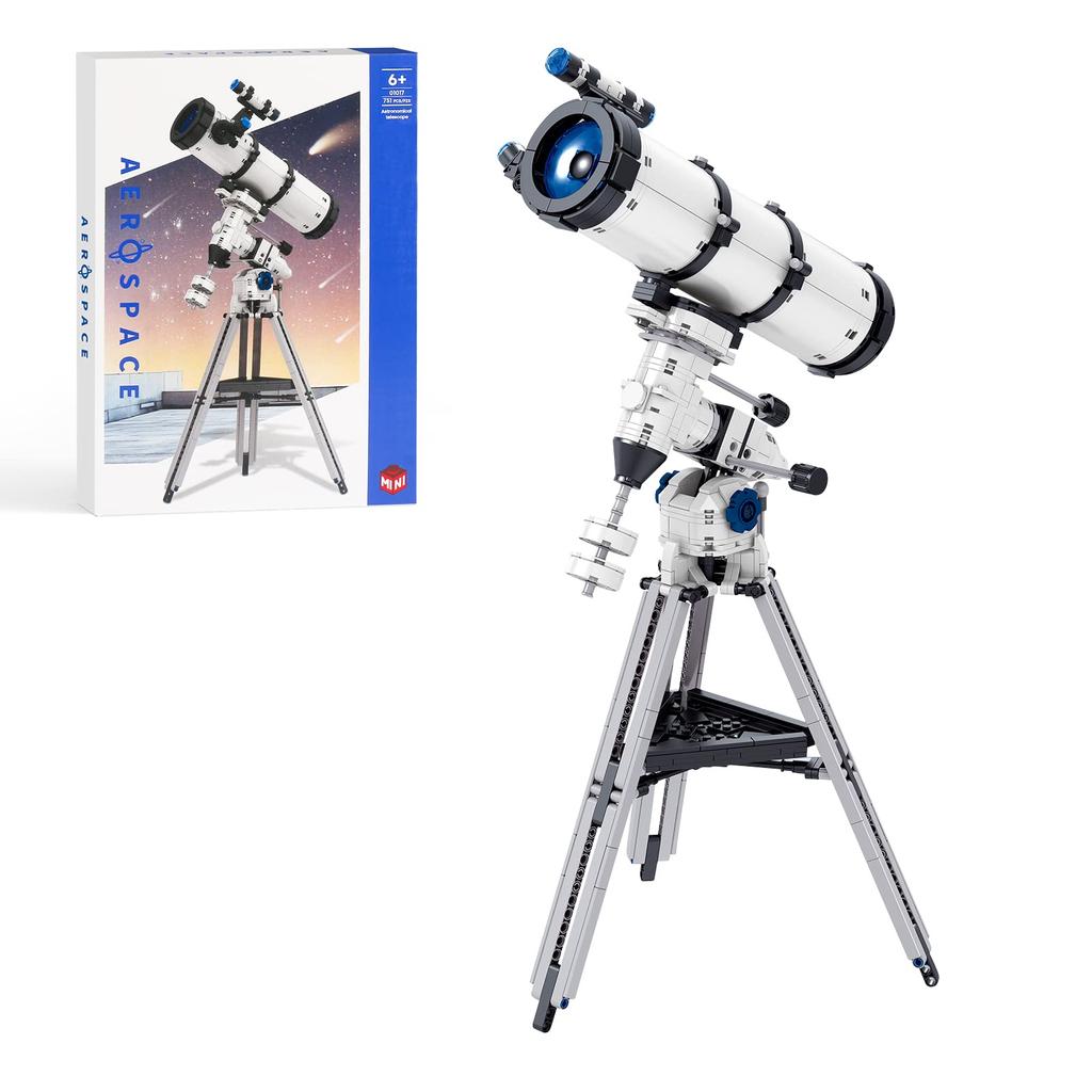 Creative Technology Astronomical Telescope Building Block Aerospace Educational Assemble Bricks Toy Desk Decor Kids Gift