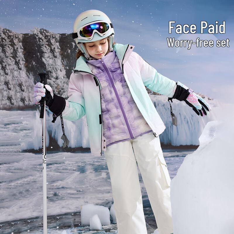 ASK JUNIOR Girls 3-Proof Padded Winter Ski Suit 140