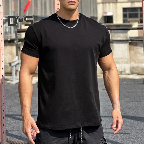 Men's Loose Fit Athletic T-Shirts Summer Crew Neck Short Sleeve Top Outdoor Workout Tee Casual Basic Tops for Daily Life Sports Street