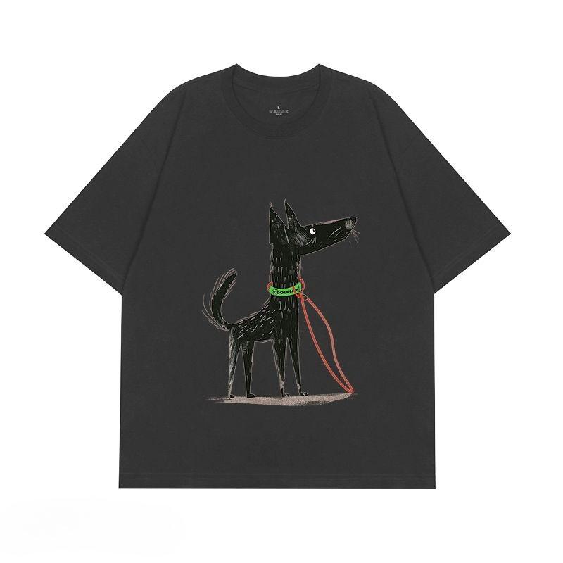 

Fun Dog Printed Men s T-Shirt Summer Vintage Kawaii Men s Women s Surfing Beach T-Shirt Unisex Breathable Casual Top 4XL