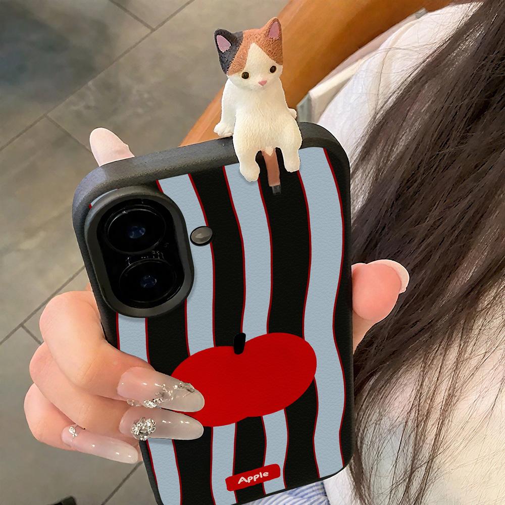 3D Phone Case for iPhone 11 13 17 Pro Max 17 Air Case iPhone 13 15 16 Pro Max 12 14 Pro Max 14 15 Plus Cute 3D Kitten Cartoon Leather