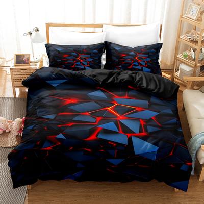 Geometrisches Bettwäscheset Mehrfarbig Unregelmäßige Muster Neu Cool Schwarz Einzelbett Twin Queen King Size Bettwäsche Leinen Set Heimdeko