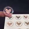20Pcs/Sheet Heart Adhesive Packaging Label, Wedding Invitations Heart-shaped Envelope Seal Stickers, Gift Bag Packaging Box Sealing Stickers