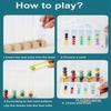 Tube Clamping Ball Toy for Kids Color Sorting & Fine Motor Skills Montessori Style  Wooden Educational Toy with Cards 3-8 Years